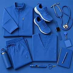 blue scrubs