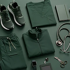 green scrubs