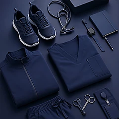 navy scrubs