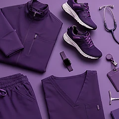 purple scrubs
