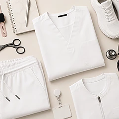 white scrubs