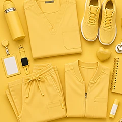 yellow scrubs