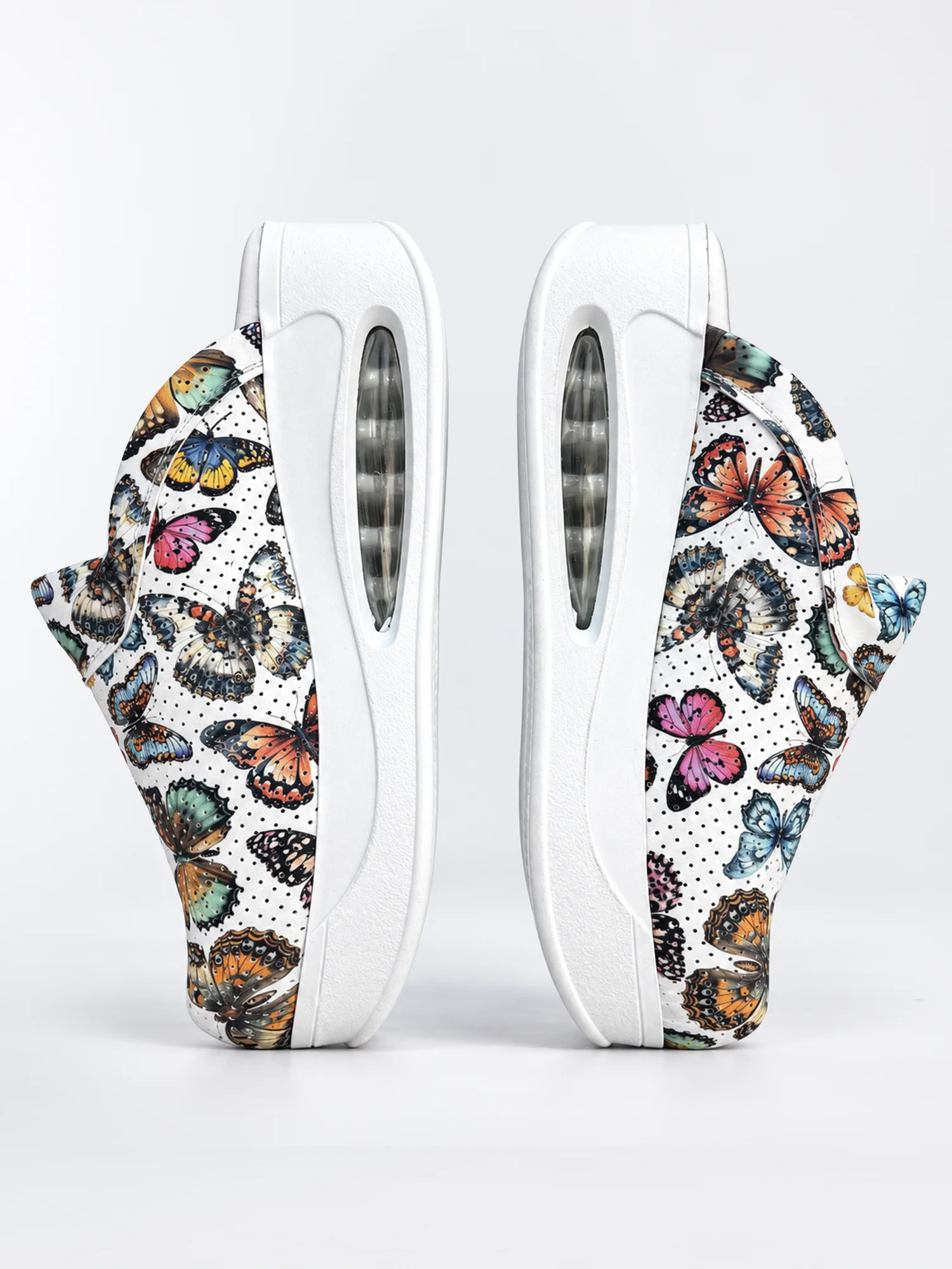 Klapki medyczne Airmax 905 Kolorowe motyle na białym tle - obrazek 5
