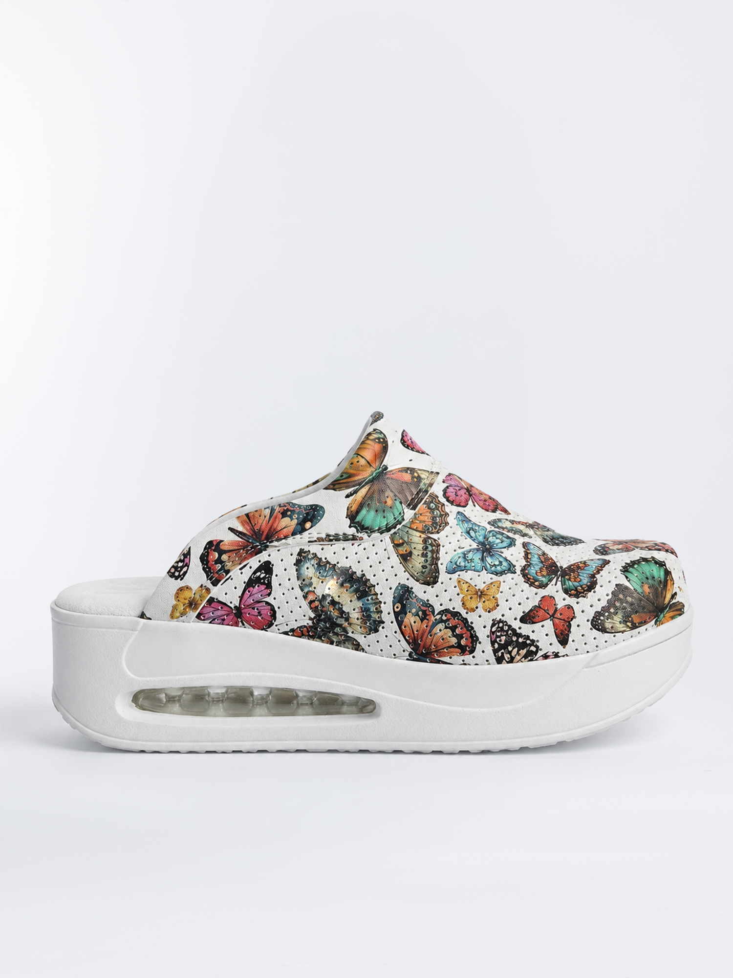 Klapki medyczne Airmax 905 Kolorowe motyle na białym tle - obrazek 2