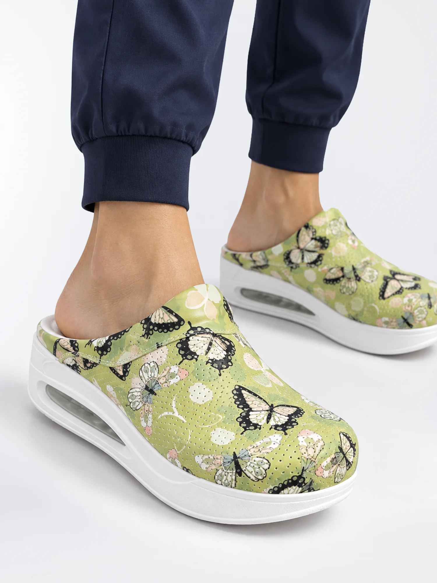 Klapki medyczne Airmax 438 Motyle zielone