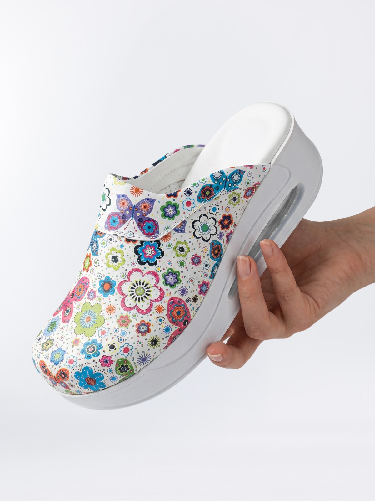 Klapki medyczne Airmax 952 Kwiaty i motyle - obrazek 6
