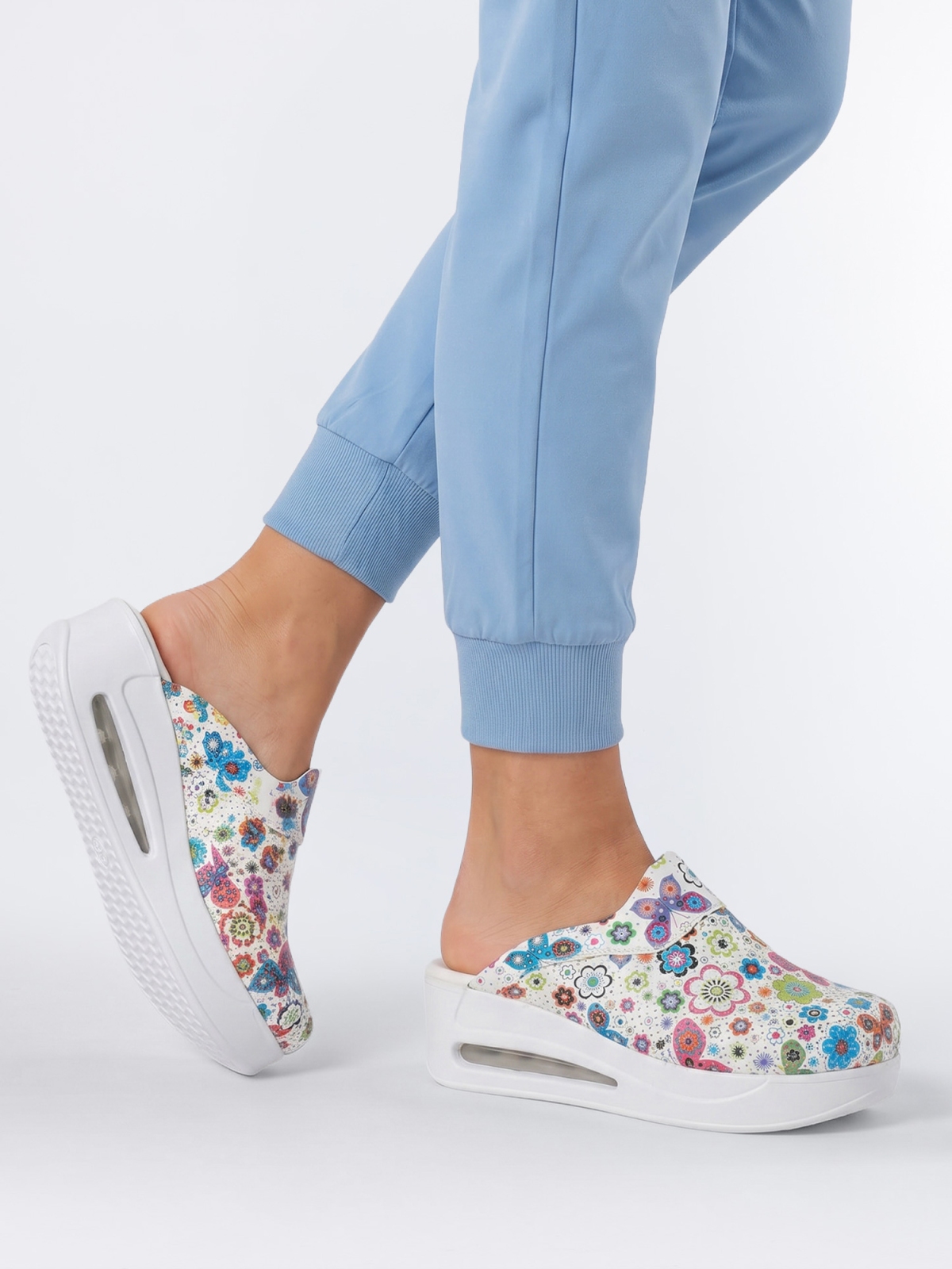 Klapki medyczne Airmax 952 Kwiaty i motyle - obrazek 7